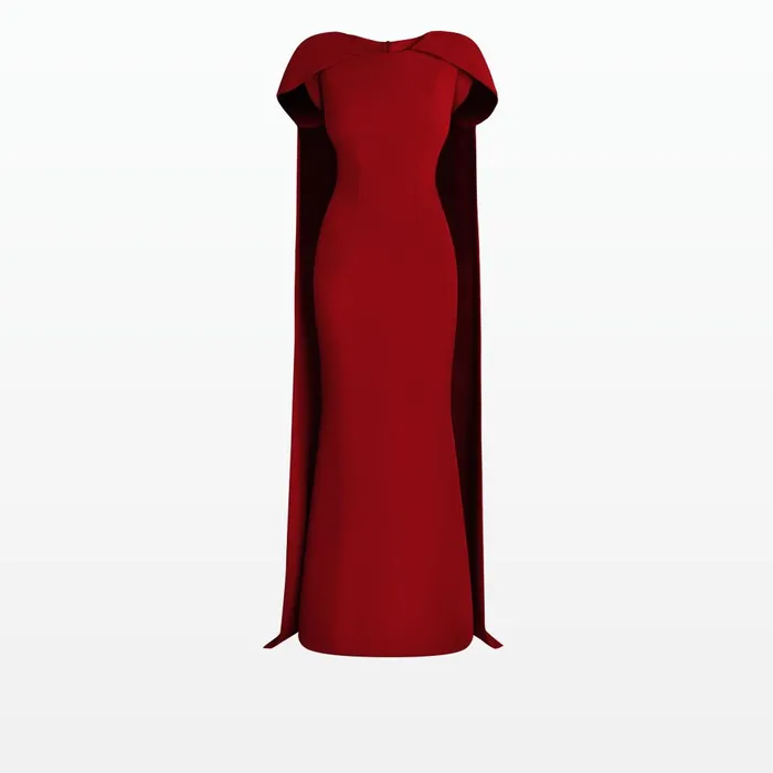 Safiyaa Ginkgo Azalea Red Dress Women Dresses