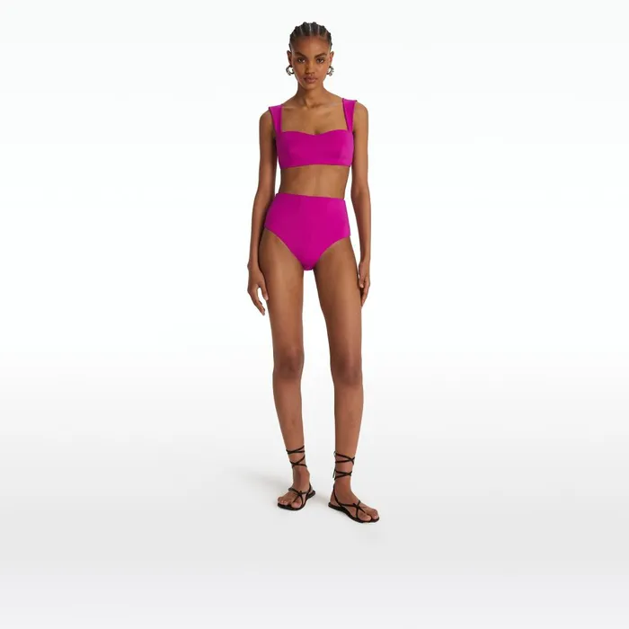 Safiyaa Gisellea Magenta Bikini Bottom Women Swimwear