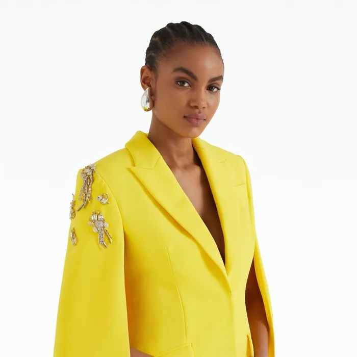 Safiyaa Hadley Embroidered Buttercup Jacket Women Jackets and Coats