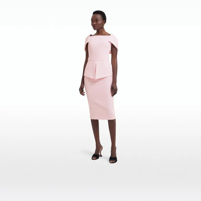 Safiyaa Hokoku Barely Pink Skirt Women Skirts