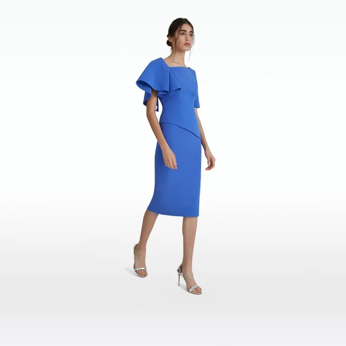 Safiyaa Hokoku Cobalt Blue Skirt Women Skirts