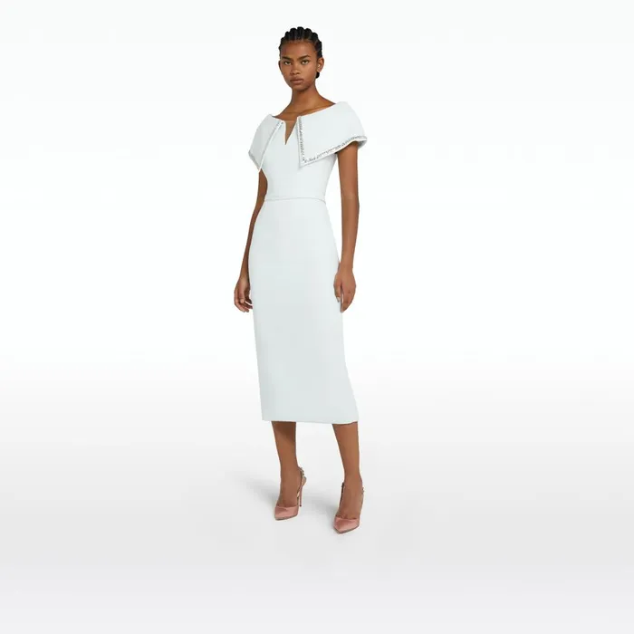 Safiyaa Jacobella Glacier Midi Dress Women Dresses