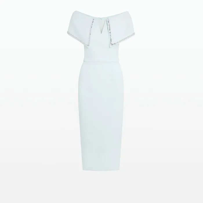 Safiyaa Jacobella Glacier Midi Dress Women Dresses