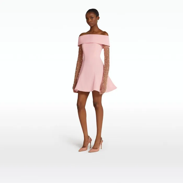 Safiyaa Krissty Peony Blush Mini Dress Women Dresses