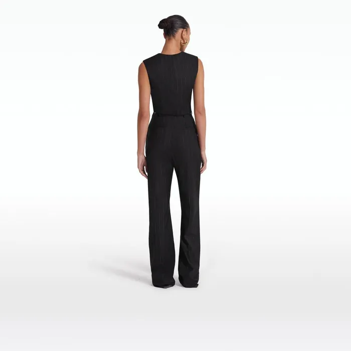 Safiyaa Lana Black Waistcoat Women Tops