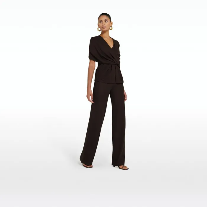 Safiyaa Lea Dark Mocha Trousers Women Trousers