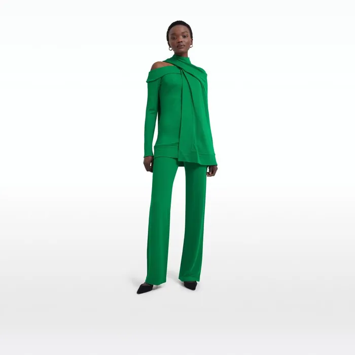 Safiyaa Lea Jewel Green Trousers Women Trousers
