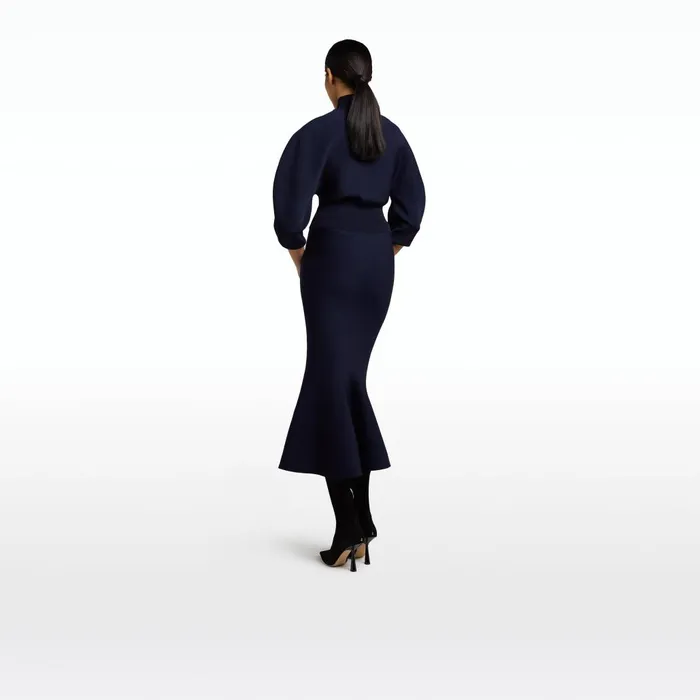 Safiyaa Lena Navy Knit Top Women Knitwear