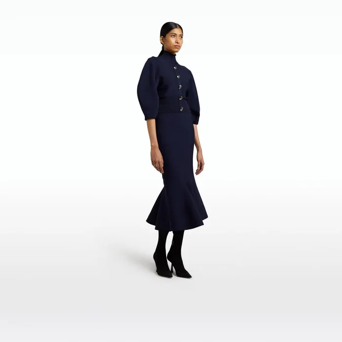 Safiyaa Lena Navy Knit Top Women Knitwear