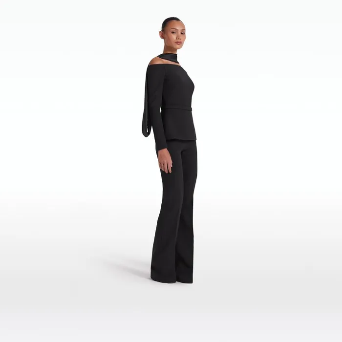 Safiyaa Ludovica Black Top Women Tops