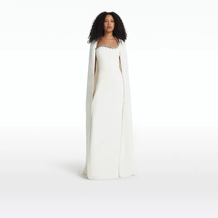 Safiyaa Mattia Ivory Long Dress Women Dresses