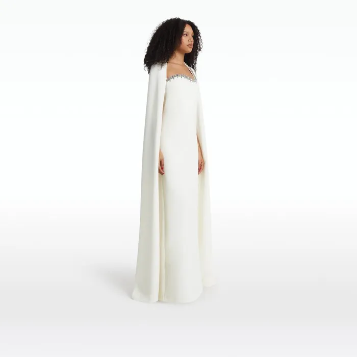 Safiyaa Mattia Ivory Long Dress Women Dresses