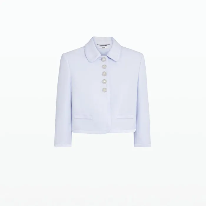 Safiyaa Niina Silk Blue Jacket Women Jackets and Coats