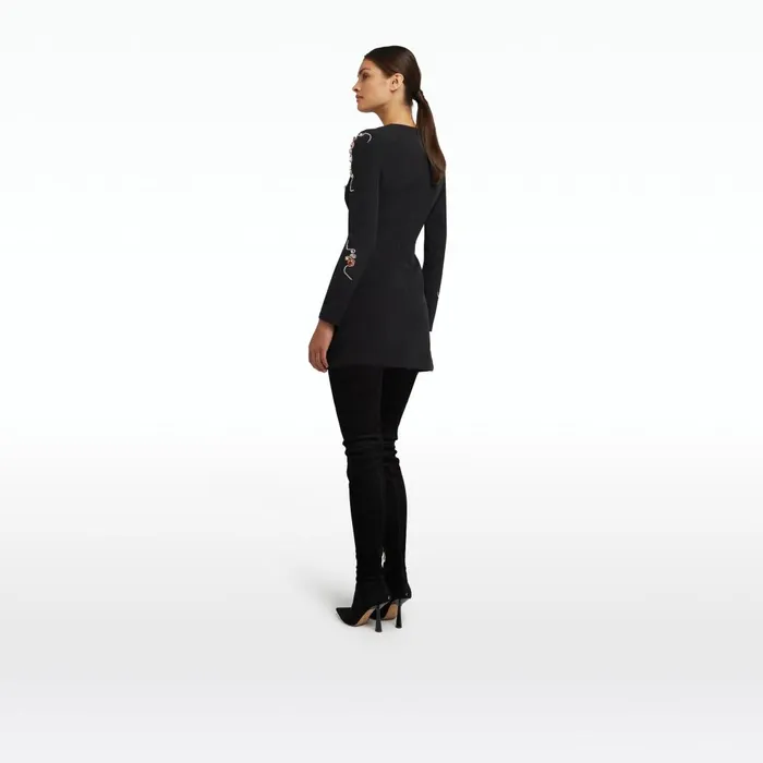 Safiyaa Reagan Black Short Dress Women Dresses