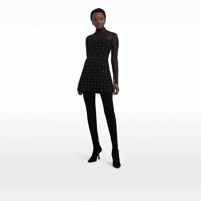 Safiyaa Rowan Black Short Dress Women Dresses