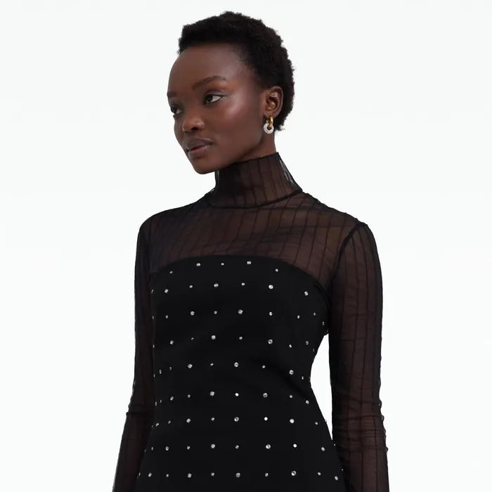 Safiyaa Rowan Black Short Dress Women Dresses