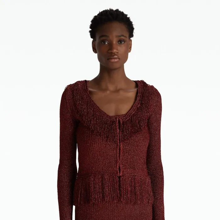 Safiyaa Scarlett Amber Sun Knit Jacket Women Jackets and Coats