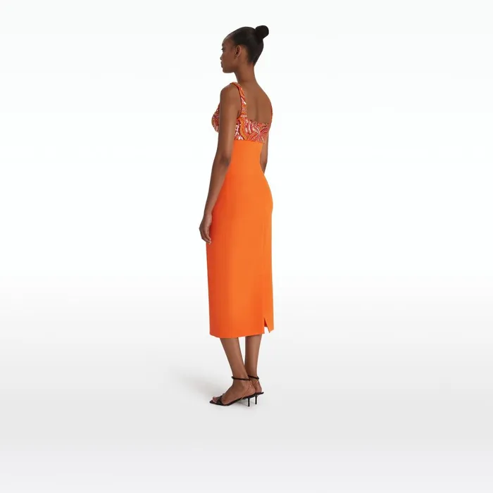 Safiyaa Sophine Amber Sun Midi Dress Women Dresses