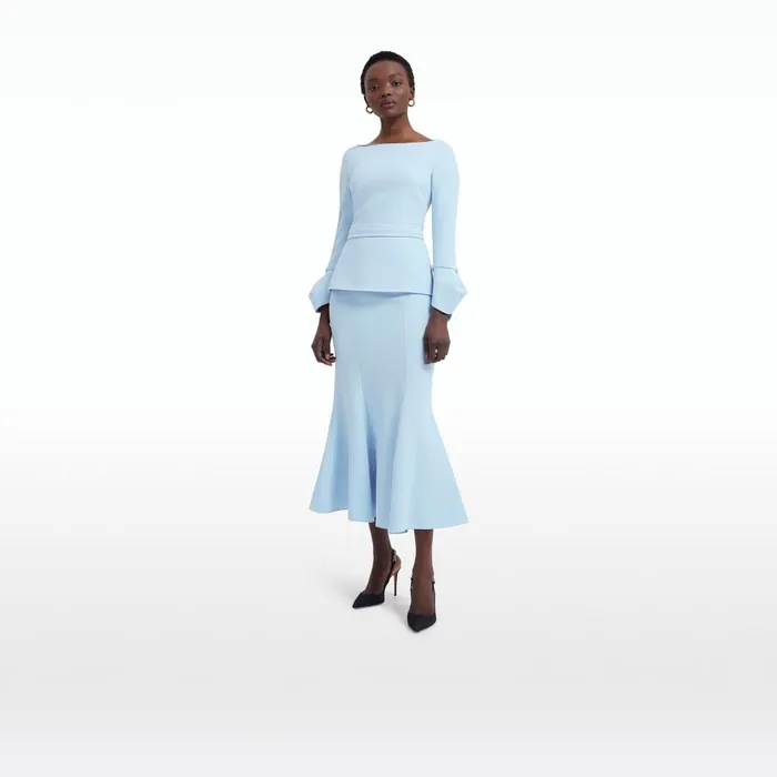 Safiyaa Tottie Pale Blue Top Women Tops