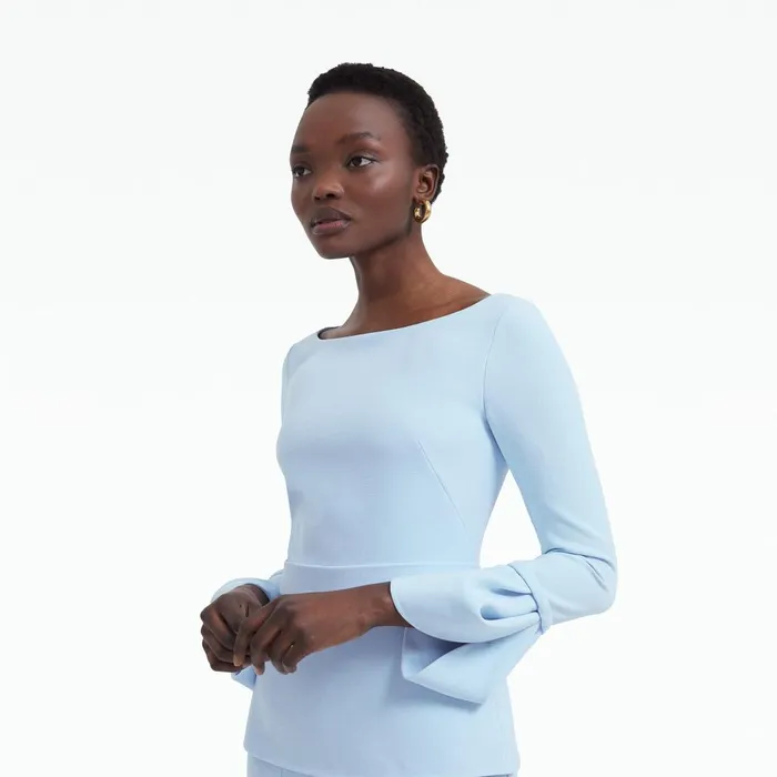 Safiyaa Tottie Pale Blue Top Women Tops