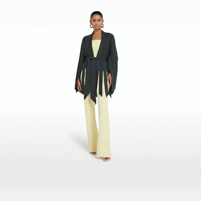 Safiyaa Yara Grey Melange Knit Women Knitwear