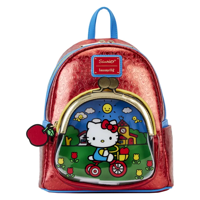 Sanrio Hello Kitty 50th Anniversary Coin Bag Metallic Mini Backpack Unisex Loungefly Backpacks Sanrio Hello Kitty 50th Anniversary Coin Bag Metallic Mini Backpack Unisex Loungefly Backpacks