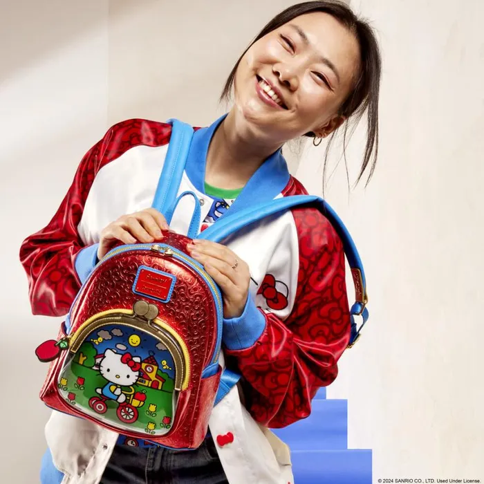 Sanrio Hello Kitty 50th Anniversary Coin Bag Metallic Mini Backpack Unisex Loungefly Backpacks Sanrio Hello Kitty 50th Anniversary Coin Bag Metallic Mini Backpack Unisex Loungefly Backpacks