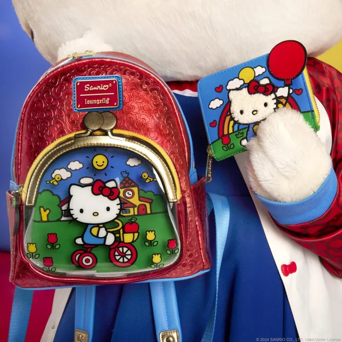 Sanrio Hello Kitty 50th Anniversary Coin Bag Metallic Mini Backpack Unisex Loungefly Backpacks Sanrio Hello Kitty 50th Anniversary Coin Bag Metallic Mini Backpack Unisex Loungefly Backpacks
