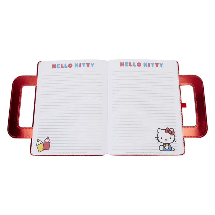 Sanrio Hello Kitty 50th Anniversary Metallic Lunchbox Stationery Journal Unisex Loungefly Small Accessories Sanrio Hello Kitty 50th Anniversary Metallic Lunchbox Stationery Journal Unisex Loungefly Small Accessories