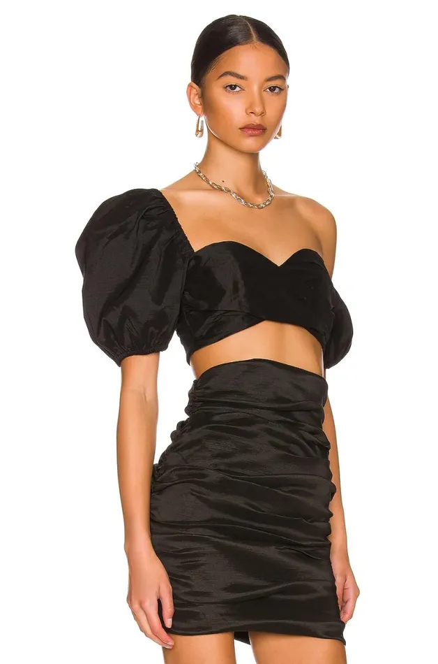 Savannah Cropped Top Black Women Lovers and Friends Tops