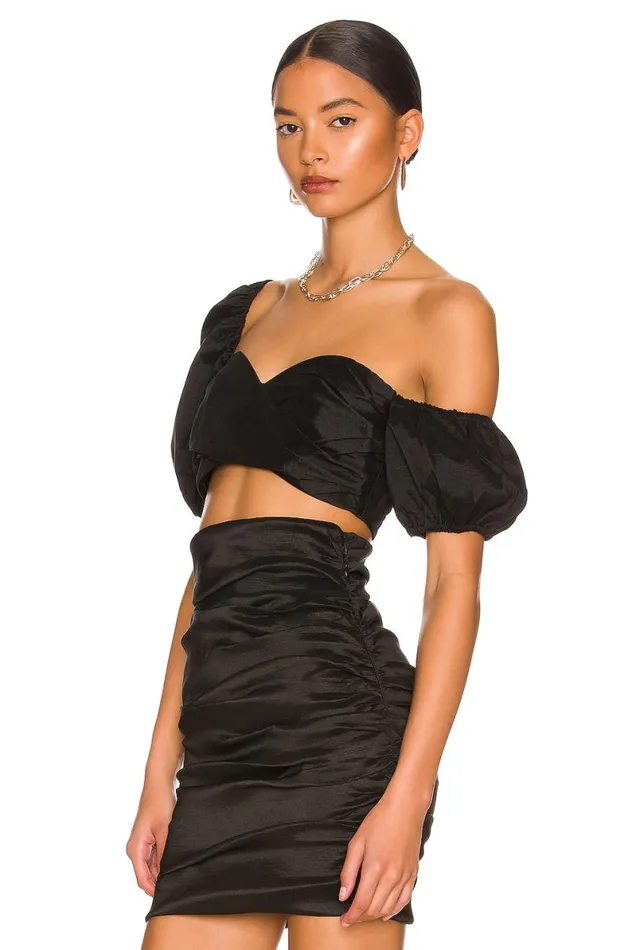 Savannah Cropped Top Black Women Lovers and Friends Tops