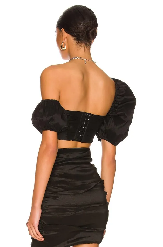 Savannah Cropped Top Black Women Lovers and Friends Tops