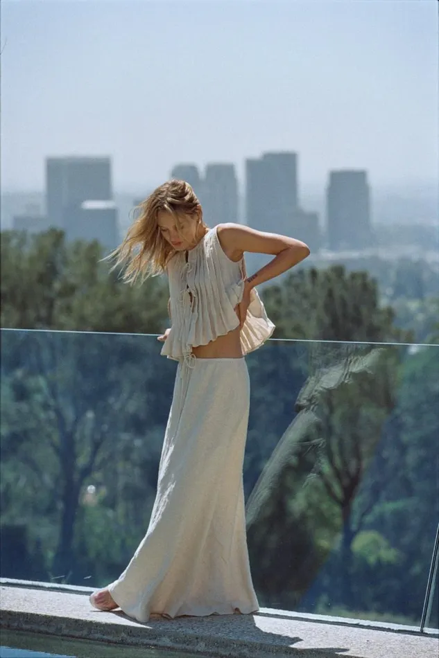 Sets Women VRG GRL Elodie Linen Maxi Skirt Oatmeal Sets Women VRG GRL Elodie Linen Maxi Skirt Oatmeal