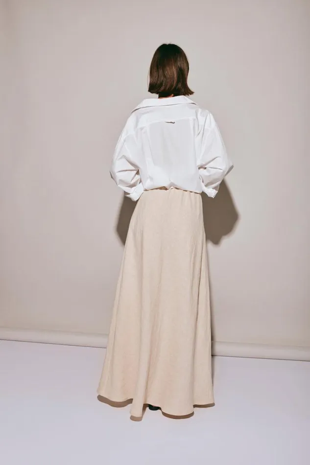 Sets Women VRG GRL Elodie Linen Maxi Skirt Oatmeal Sets Women VRG GRL Elodie Linen Maxi Skirt Oatmeal
