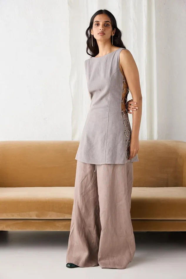 Sets Women VRG GRL Raya Linen Pants Mushroom Sets Women VRG GRL Raya Linen Pants Mushroom