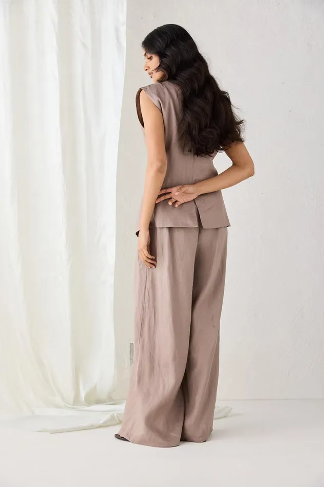 Sets Women VRG GRL Raya Linen Pants Mushroom Sets Women VRG GRL Raya Linen Pants Mushroom