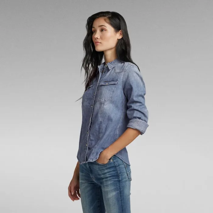 Shirts and Blouses Women GStar RAW 3301 Denim Shirt Medium Aged