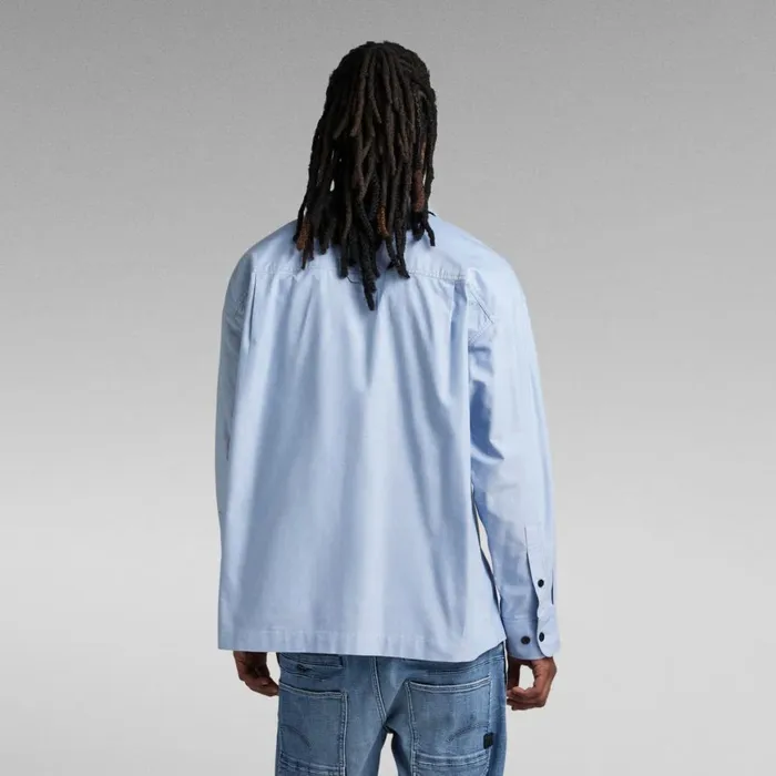 Shirts Men GStar RAW Boxy Fit Shirt Deep Wavewhite Oxford