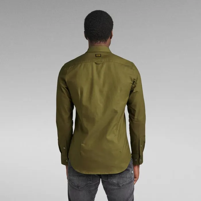 Shirts Men GStar RAW Bristum 20 Slim Shirt Tobaccoforest Night Oxford