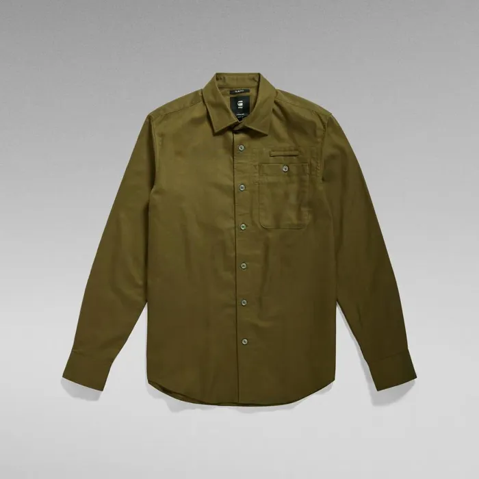 Shirts Men GStar RAW Bristum 20 Slim Shirt Tobaccoforest Night Oxford