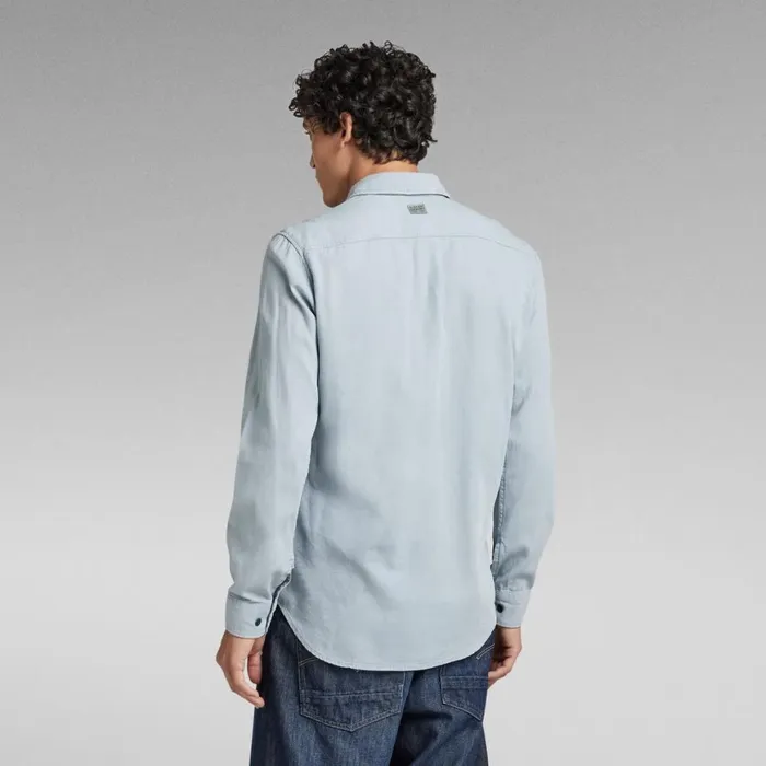 Shirts Men GStar RAW Marine Slim Shirt Faze Blue