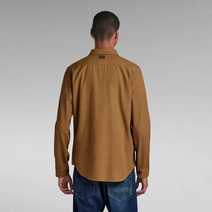 Shirts Men GStar RAW Marine Slim Shirt Tobacco Gd