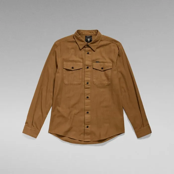 Shirts Men GStar RAW Marine Slim Shirt Tobacco Gd