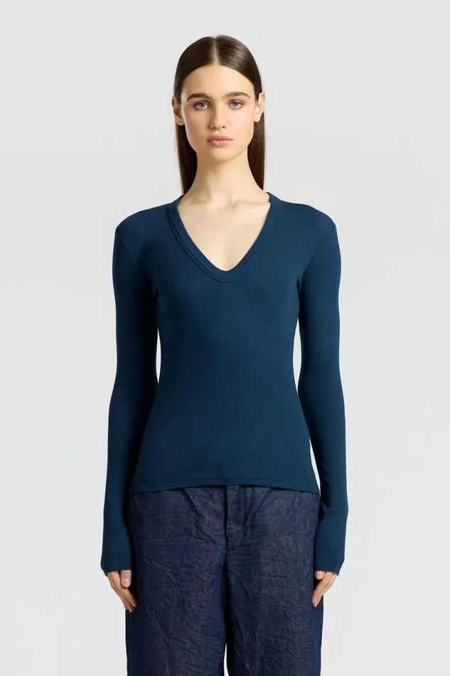 Shirts Women COTTON CITIZEN Verona UNeck Shirt Harbor