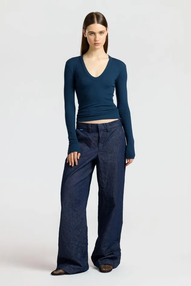 Shirts Women COTTON CITIZEN Verona UNeck Shirt Harbor Shirts Women COTTON CITIZEN Verona UNeck Shirt Harbor