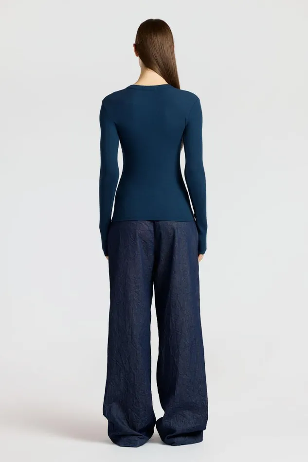 Shirts Women COTTON CITIZEN Verona UNeck Shirt Harbor Shirts Women COTTON CITIZEN Verona UNeck Shirt Harbor