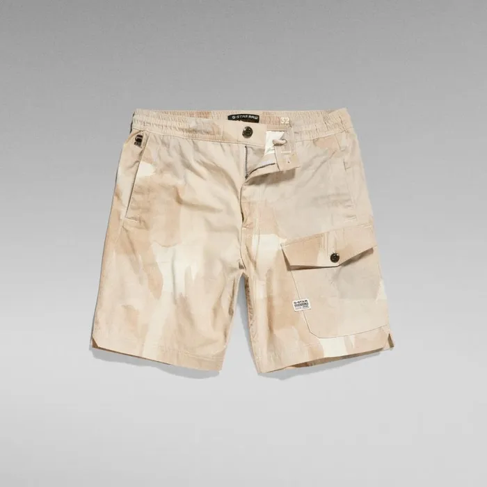 Shorts Men GStar RAW Sport Trainer Shorts Allover Whitebait Watercolor Camo