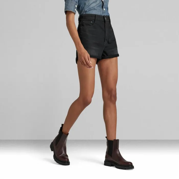 Shorts Women GStar RAW Tedie Denim Shorts Worn In Black Onyx