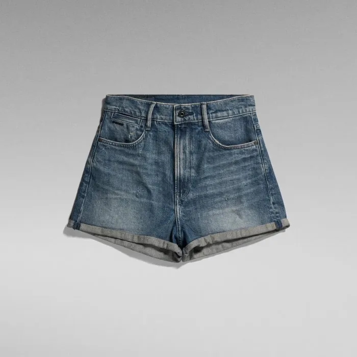Shorts Women GStar RAW Tedie Ultra High Shorts Sun Faded Ice Fog Destroyed