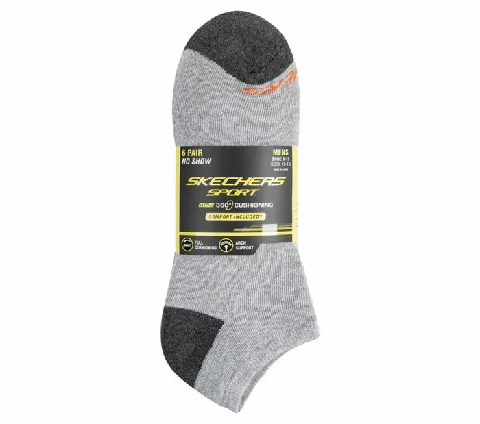 Skechers 6 Pack Walking Low Cut Socks Gray WomenMen Socks Skechers 6 Pack Walking Low Cut Socks Gray WomenMen Socks